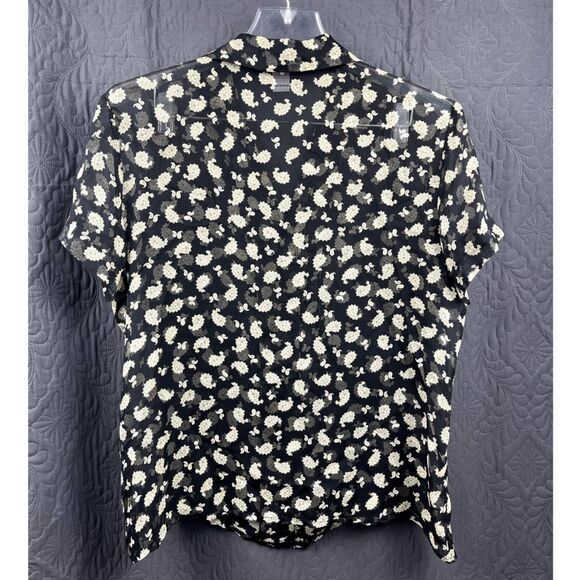 Vintage Robbie Bee Paisley Silk Button Up Shirt Retro Chic Cute SZ 12:Pre-Owned - Picture 3 of 5